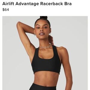 ALO Yoga Airlift Advantage▪️Black▪️Racerback Sports Bra Large